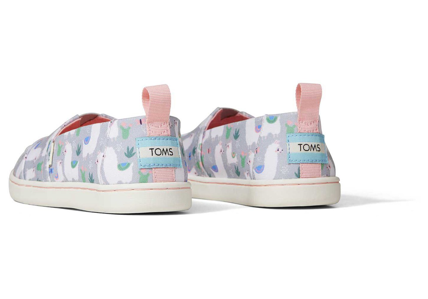 Toms Espadryle Dziecięce Szare - Alpargata Youth Loveable Llama - 27CIOMHSG